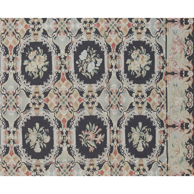 Hand-Knotted High-Quality Black Area Rug