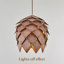 Luminaire suspendu en bois massif Wabi Sabi-376414396
