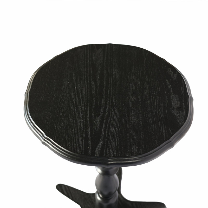 Petite table de bout ronde 15,75 pouces, Noir