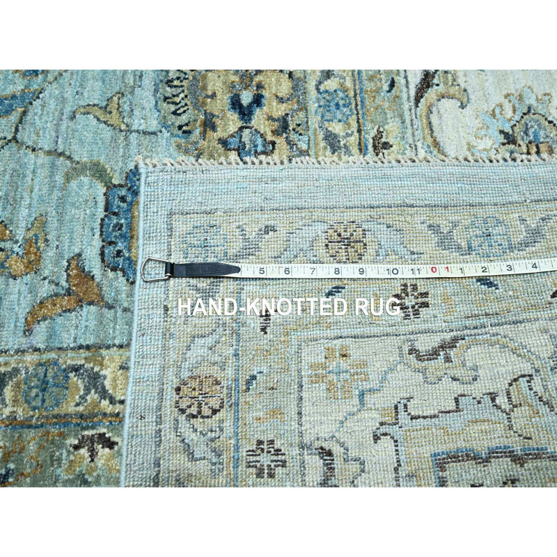 Tapis carré en laine noué à la main 10 pi 3 po x 10 pi 3 po Agra Vines 9BD73D7B24554F08BA8B75940F807C3D