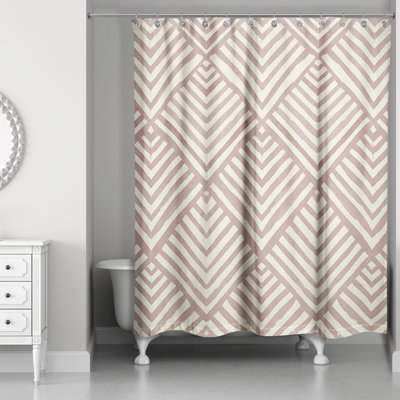 Geometric Single Shower Curtain