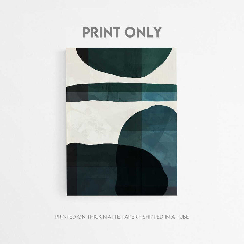 «Calm Abstract Wall Art Print», aquarelle, prête à être accrochée