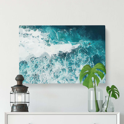 Surfing In The Gold Coast Australia - Wrapped Canvas Print