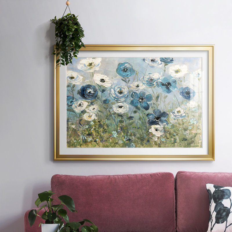Field of Fireworks, reproduction d'art encadrée, Or, H 19 po x l 27 po x P 1,5 po