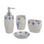 Ensemble d'accessoires de salle de bain blanc et bleu