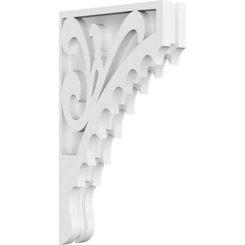 Corbeau de qualité architecturale Genova, H 13 po x l 7,5 po x P 1,875 po, PVC