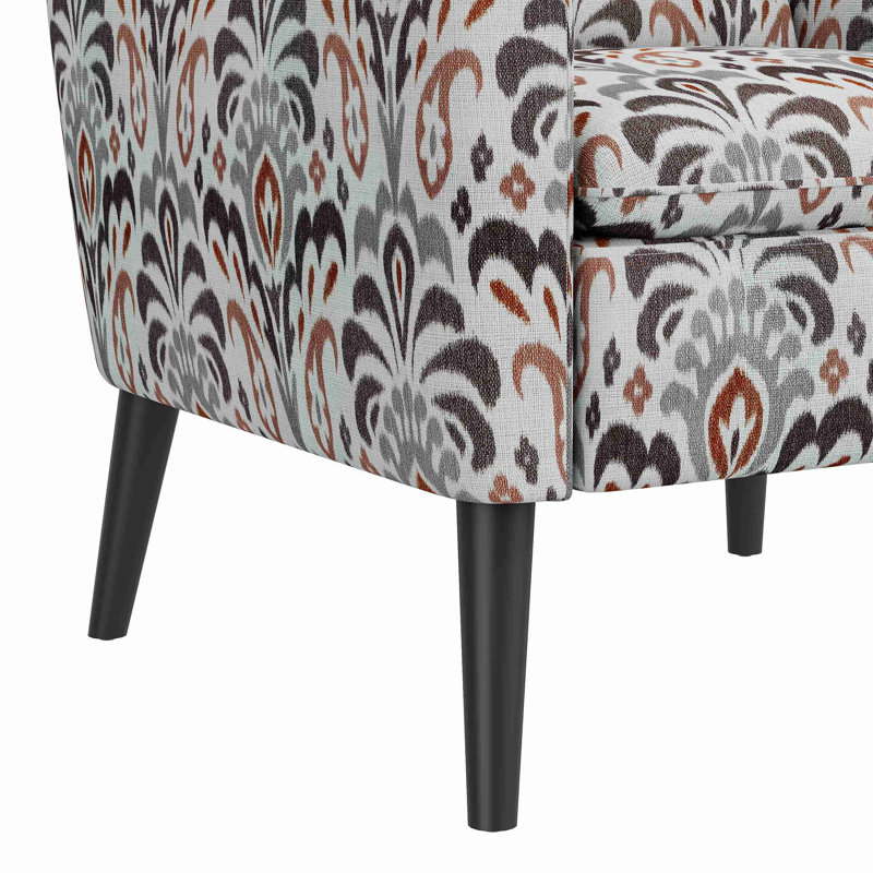 Fauteuil d'appoint avec pieds en bois massif