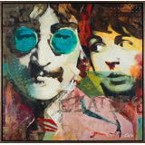 John & Paul by Colio - Floater Frame Painting on Canvas