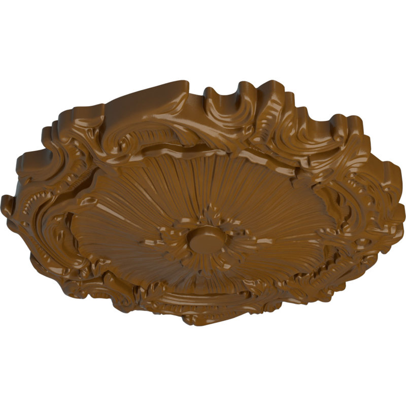 Médaillon de plafond H 16,75 po x l 16,75 po x P 1,375 po Plymouth, Topaze fumée