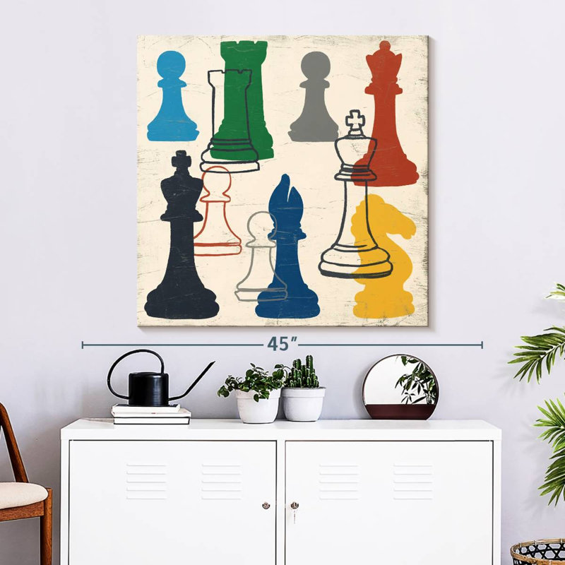 Senne Game Time I, 33" H x 33" W