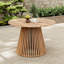 Table de salle à manger ronde en bois 48,49 pouces avec charme rustique d'apparence, construction stable, utilisation polyvalente dans le patio pour la cour et le balcon