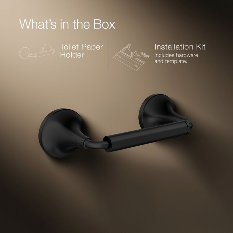 Tone Pivoting Toilet Paper Holder, Black