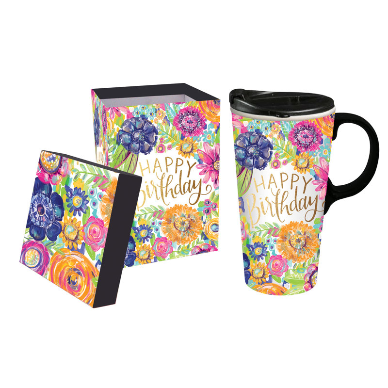 Grande tasse de voyage 17 onces happy birthday