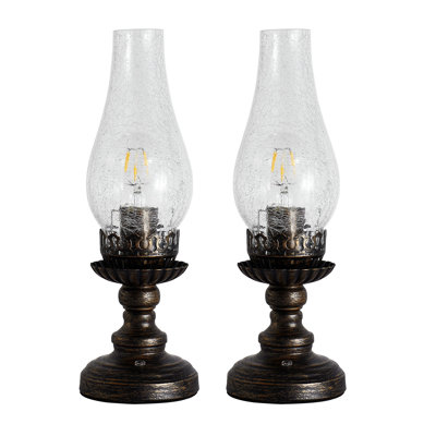 Lampe de table rétro sans fil rechargeable, ampoule incluse - 2 paquets