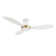 52" Smart Flush Mount Ceiling Fan with Remote Control and LED Light Kit Included