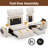 85-Inch 3-Seater Sofa Bed With Adjustable Backrest, Foldable Coffee Table, Cup Holders, Usb & Type C Ports, Storage Pockets, Perfect For Home, Hotel, Apartment, And Dorm-1181711915