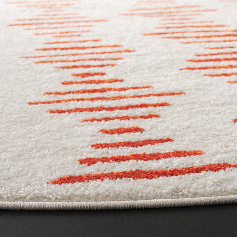 Kaitrin Tulum Performance Abstract Rug, Round 6'7"