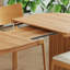 Table de salle à manger moderne à rallonge de 55,12 à 70,87 po avec rallonges amovibles, table de style Mid-Century moderne, convenant aux salles à manger, aux cuisines et aux salons, noyer naturel