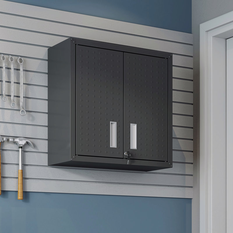 Armoire de garage flottante 30 ", Noir