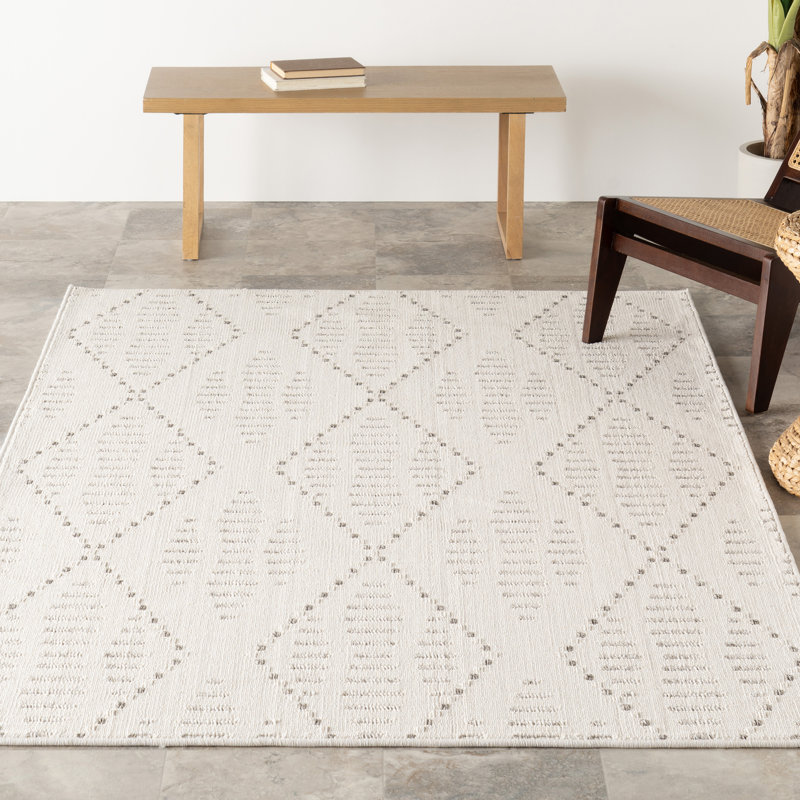 Hestia Trellis Indoor/Outdoor Area Rug, Rectangle 6'7" x 9'