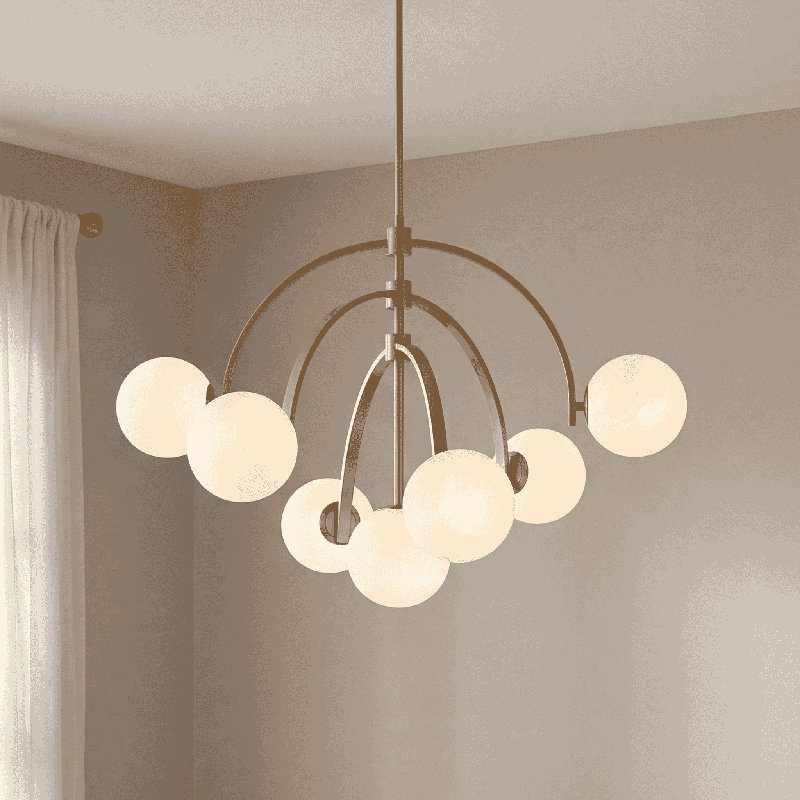 Lustre 7 lumières en laiton Marias, Laiton