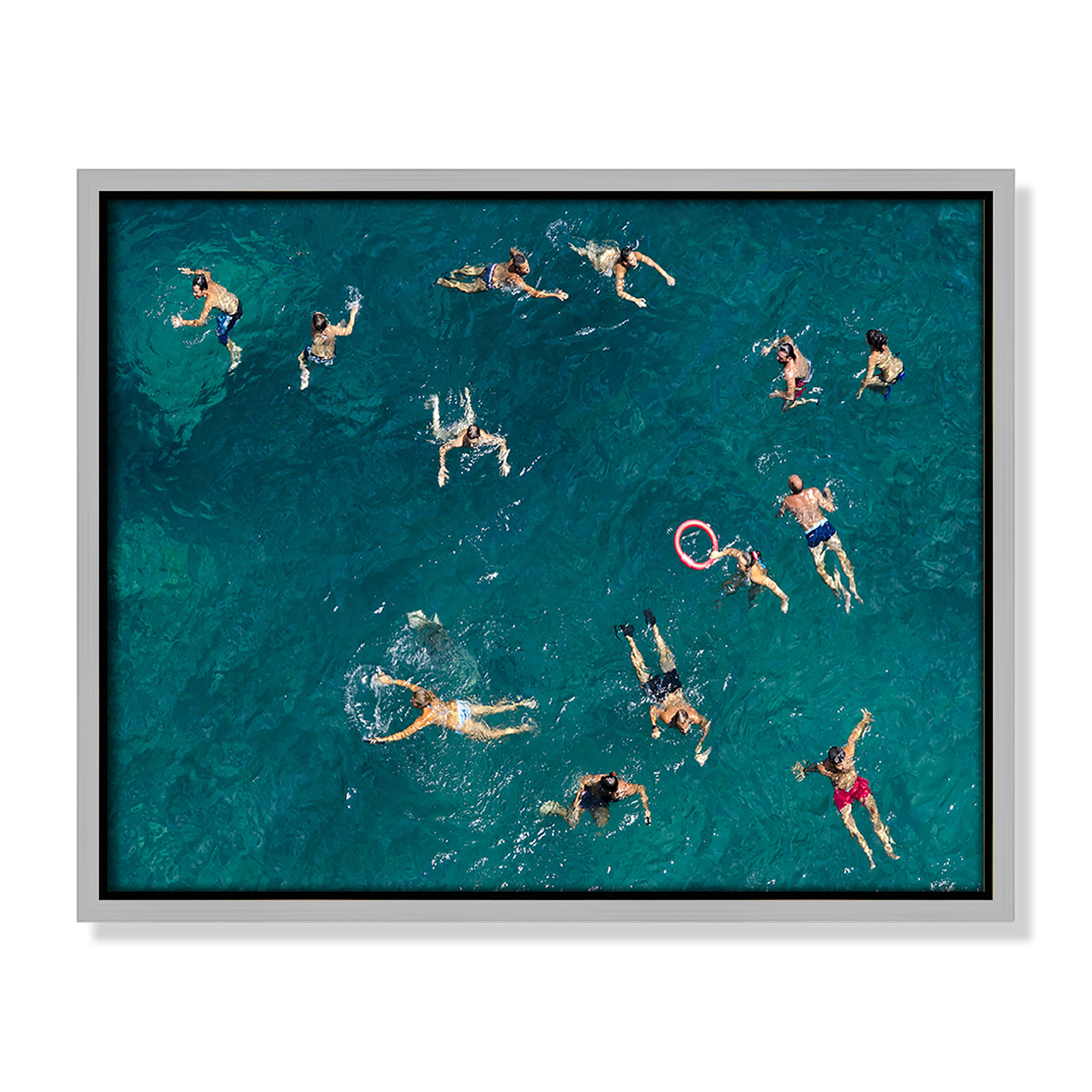 Norvell "Tonti" Print by Tonti, Silver Framed Canvas, 12.5" H x 15.5" W x 2" D