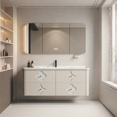 French light luxury retro bathroom cabinet
