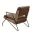 Chaise d'appoint cacao et fer mat avec pieds en métal