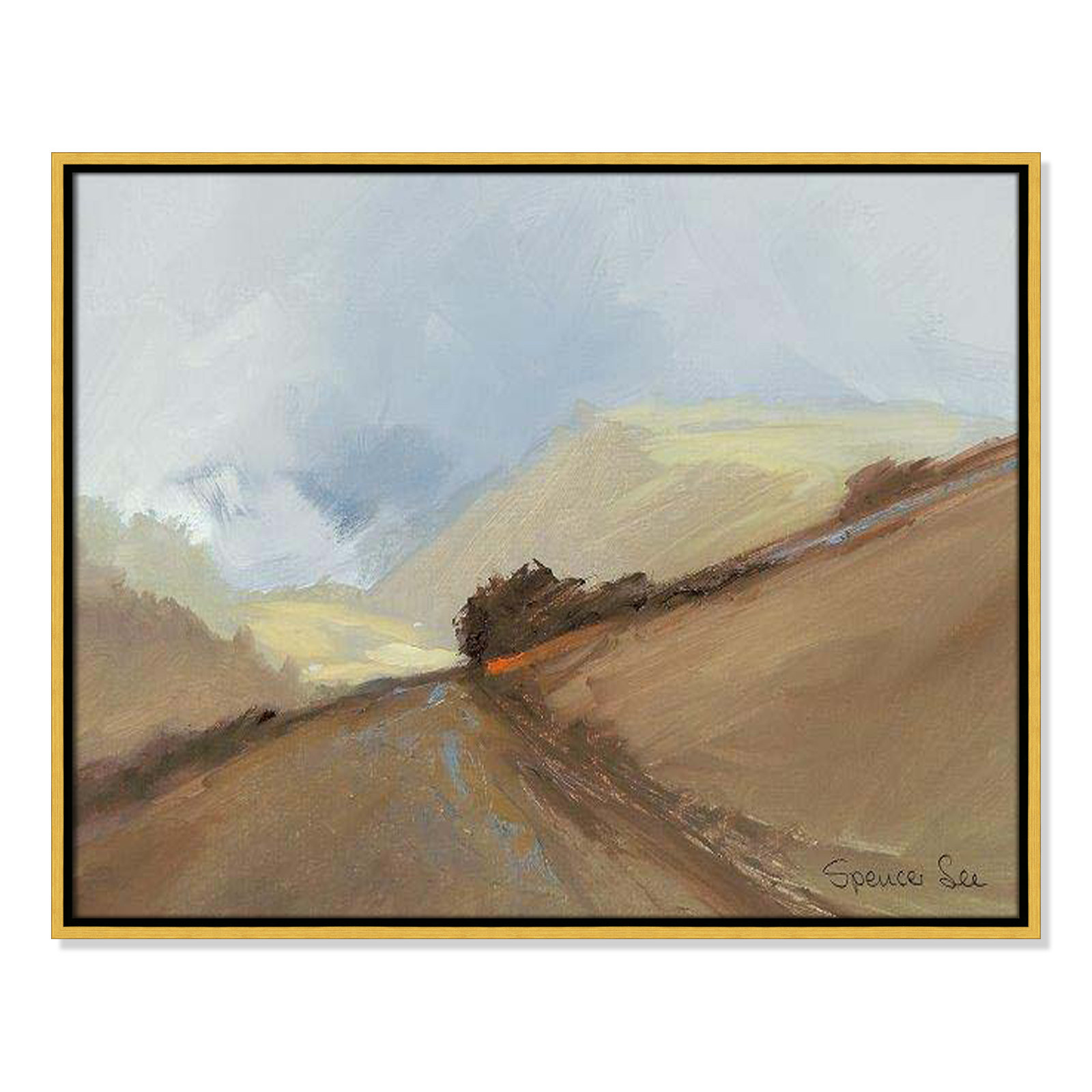 Heaven And Earth II by Spencer Lee, 23.5'' H x 29.5'' W x 2'' D, Gold Framed