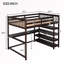 Lit mezzanine double avec bureau intégré Harlod