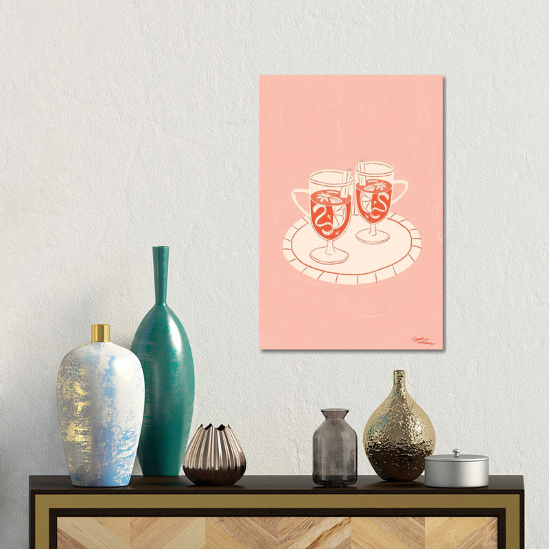 Vin chaud - reproduction d'art murale - toile encadrée, Toile tendue, Ne s’applique pas, H 18 po x l 12 po