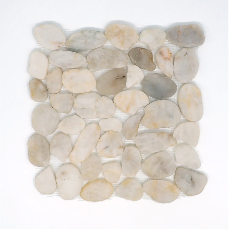 Rivera Pebbles™ Sized Natural Stone Pebble Tile, Beige
