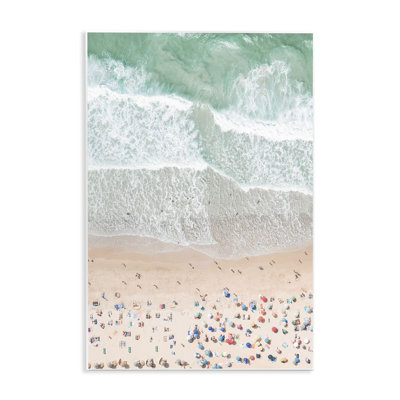 Vue aérienne de la plage par les gens sur la plage par Sissi et Seb