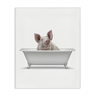 Art traditionnel sur toile, "Traditional cochon in Bath" par Annalisa Latella bp-870_CN