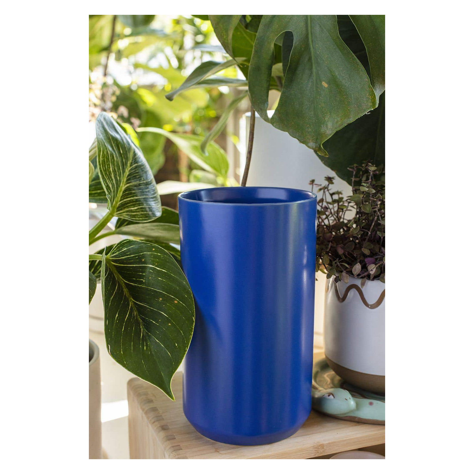 Parsons 8'' Handmade Ceramic Table Vase, Blue