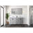 Distressed Grey Double Bath Vanity 60 In. W X 22 In. D, With Cultured Marble Top-117978772