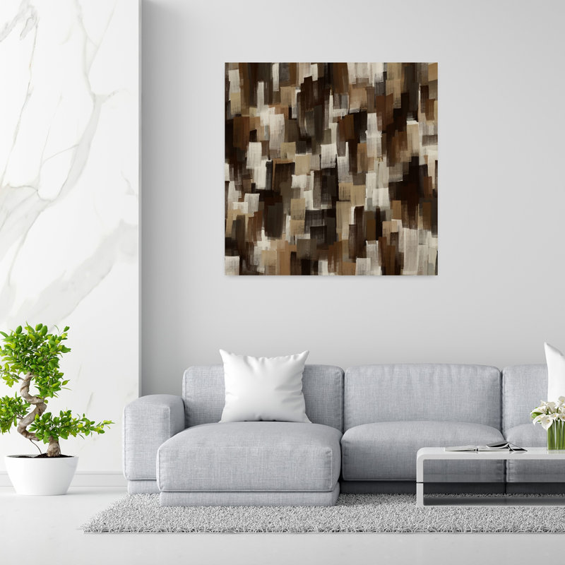 Art contemporain, art expressionniste contemporain abstrait, H 48 po x l 48 po