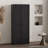 Cornelia Modern Storage Closet with 7 Adjustable Shelves in Black-2132924613
