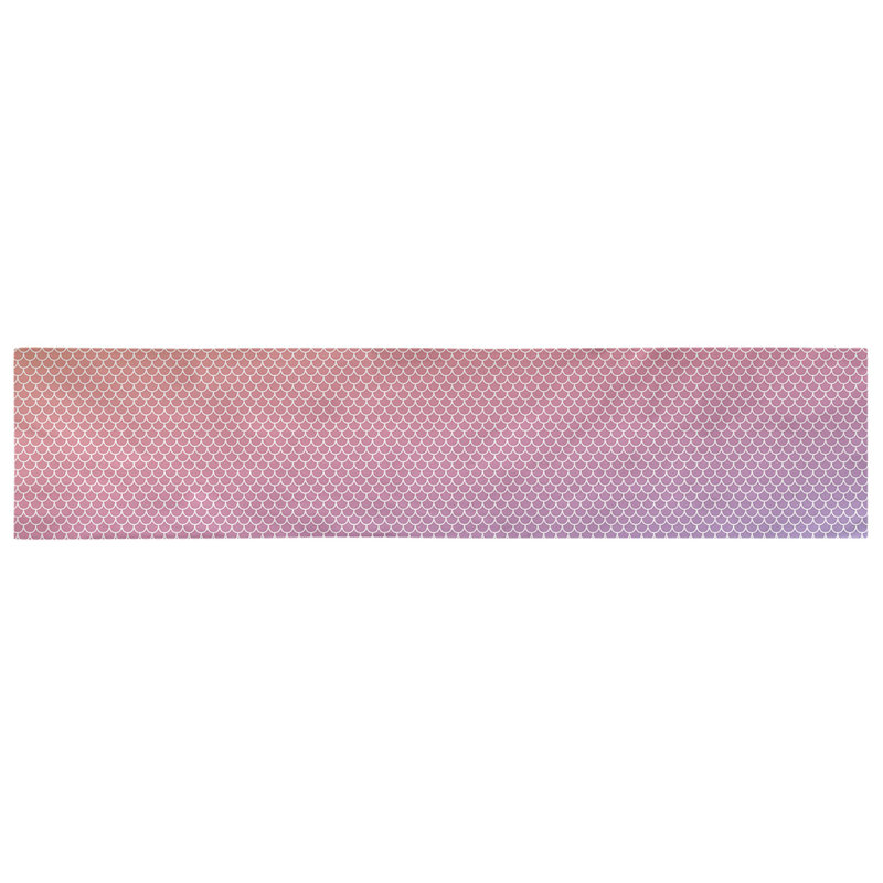 Chemin de table sirène balances Avicia, 73,5 po x 17,5 po, Mauve, Coton