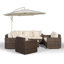 Yancey 5 Seater Rattan Corner Sofa Set