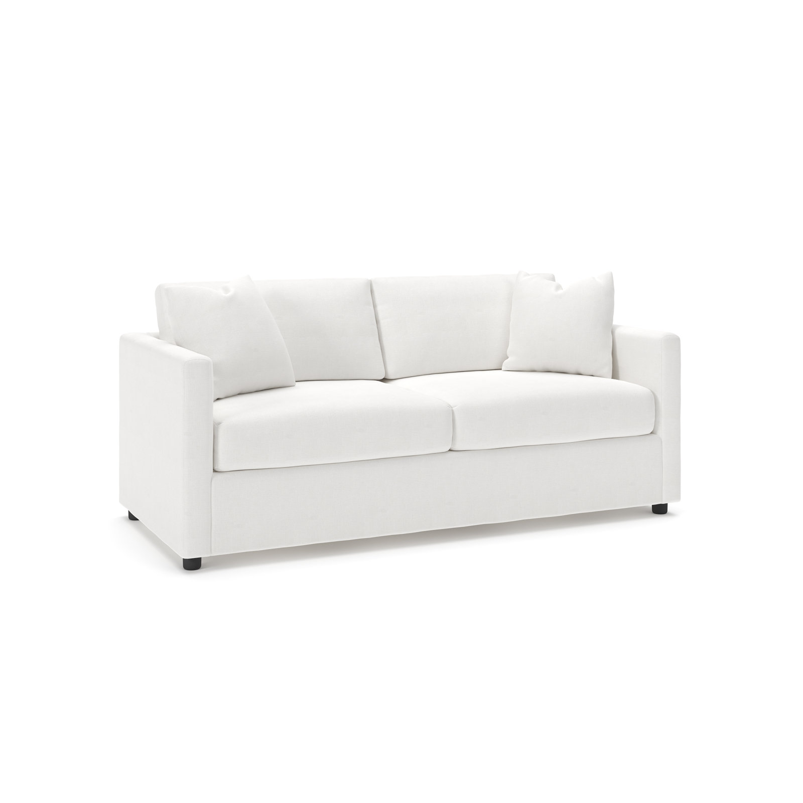 Godwin 75'' Upholstered Sofa, Drusky Moonglow Sustain® Basketweave