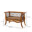 American retro solid wood upholstered double bench