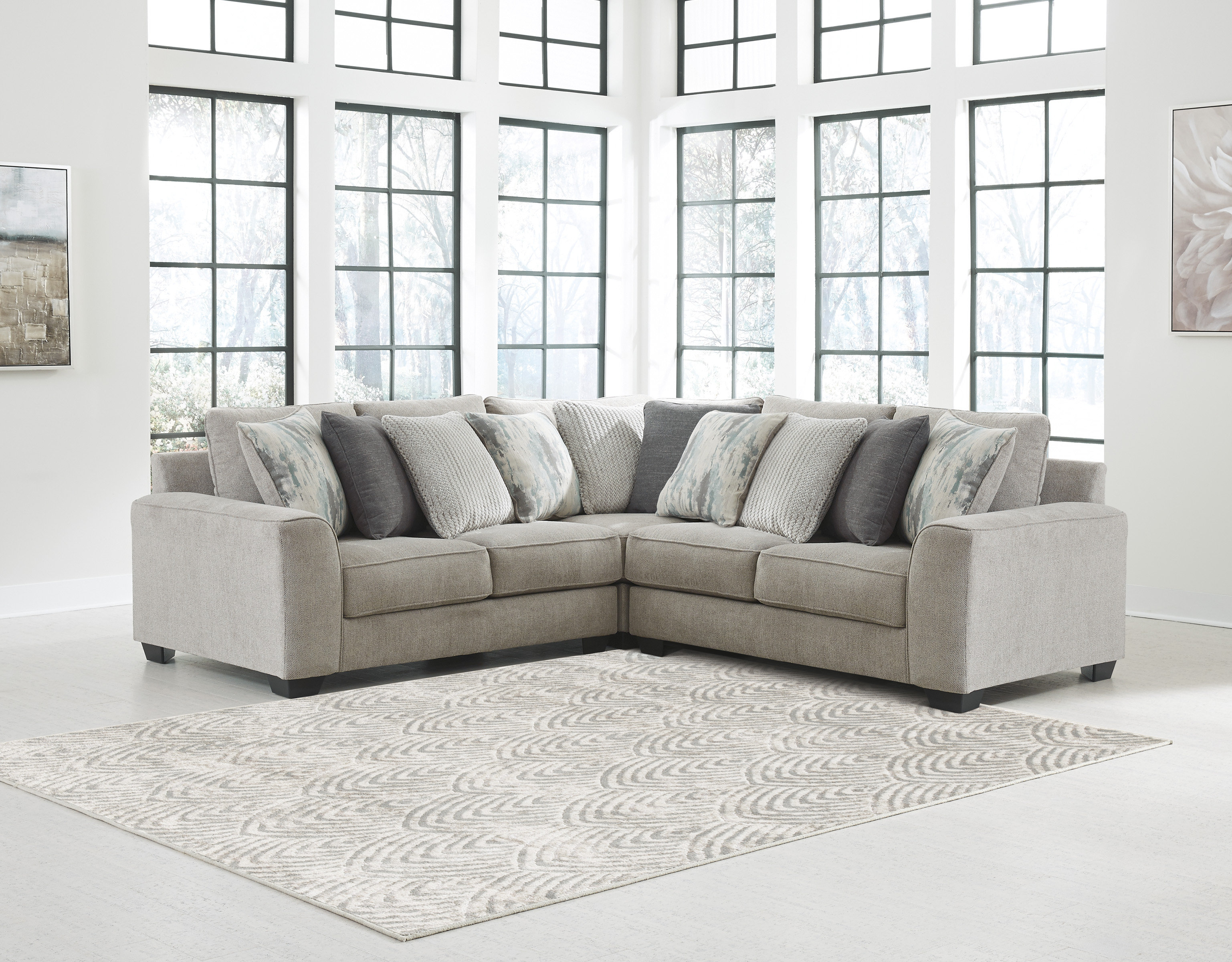 Ardsley pewter deals modular sectional set