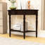 Console 39 po, en forme de demi-lune, avec tiroir et tablette, pour entrée, salon, couloir-1548416778