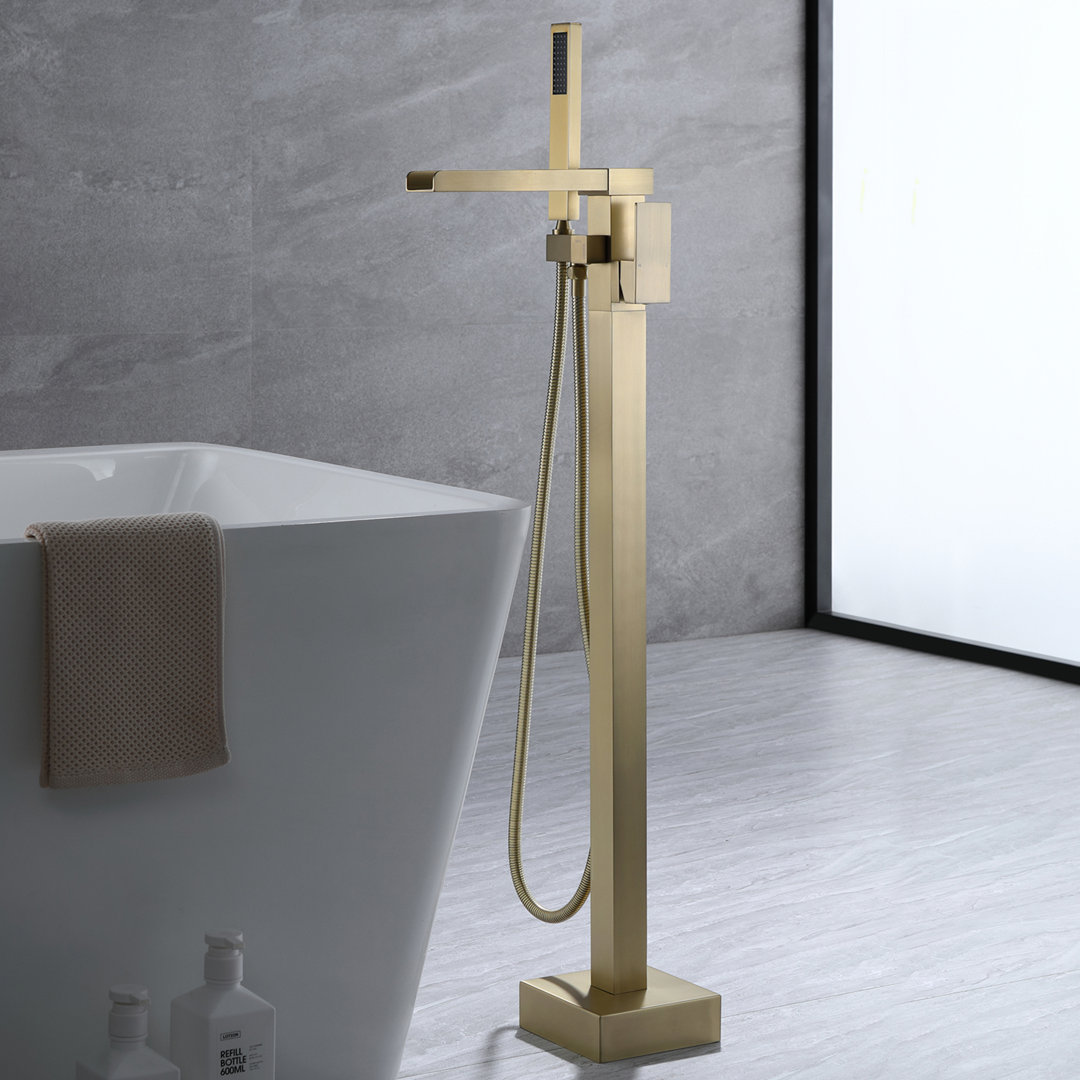 Single Handle Floor Mounted Freestanding Tub Filler Trim with Handheld MODLAND 