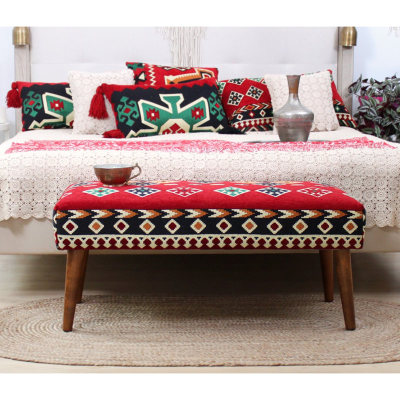 Parmele 91Cm Wide Rectangle Geometric Cocktail Ottoman