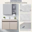 Dessus de meuble-lavabo en marbre de 43 pouces, comptoir blanc avec trous de robinet pré-percés, comptoir de salle de bain avec lavabo central rectangulaire encastré et dosseret de 4 po de hauteur, Bianco Carrara Venato-108674929