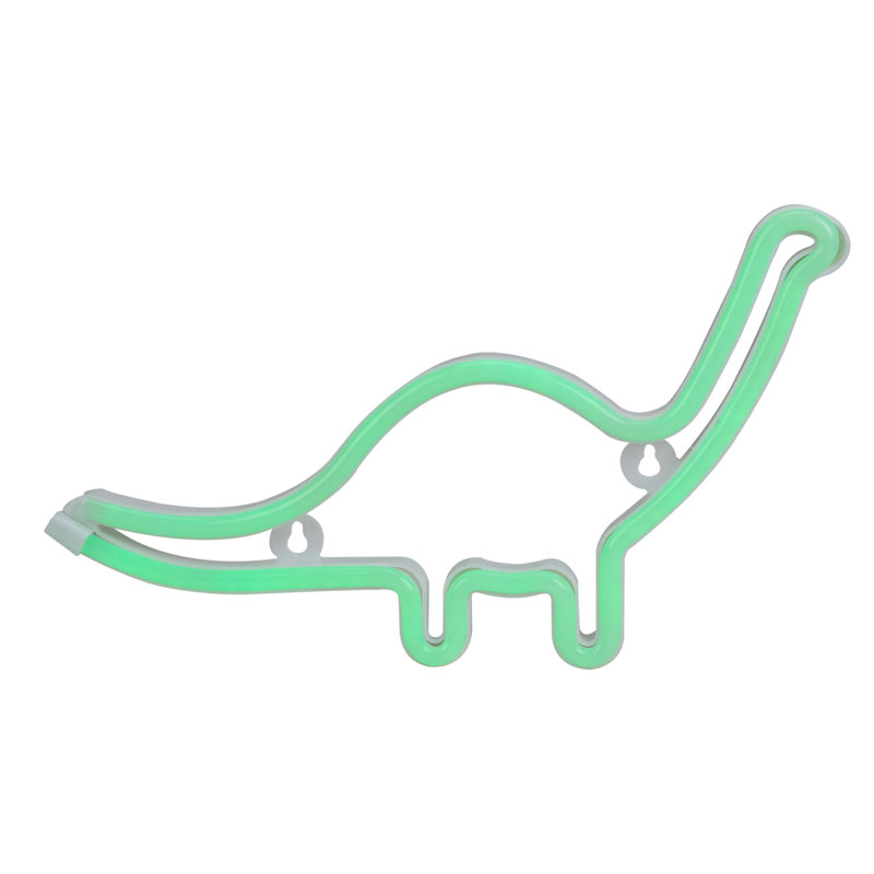 Silhouette de dinosaure néon 12 "vert à DEL 12" Brontosaurus