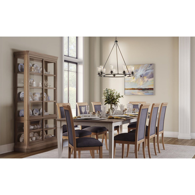 9 - Light Farmhouse Chandelier, Graphite