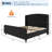 Bed Frame with Deep Button Tufted Wingback Headboard and Footboard, Velvet Upholstered Platform Bed Frame, No Box Spring Needed, Easy Assemble-1481038956-1481038949